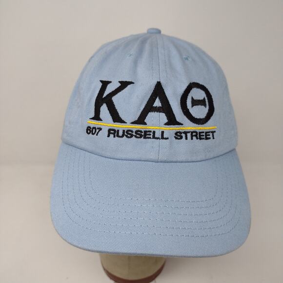 Kappa Alpha Theta Slideback Hat Embroidered Logo Blue Fraternity Sorority - Picture 2 of 10